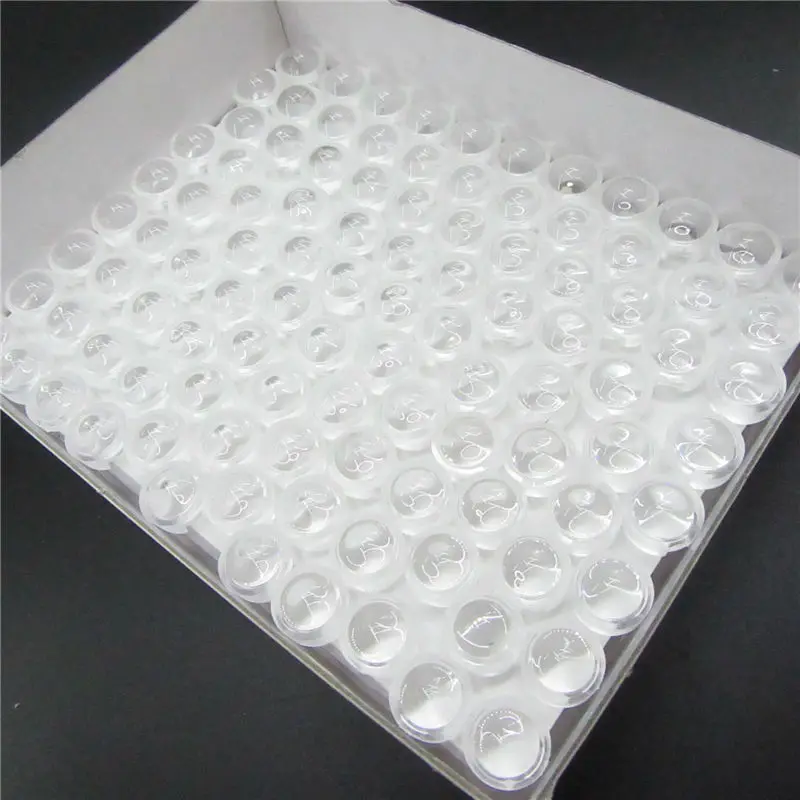 100 Stück 13 mm 1 W 3 W Mini-LED-Linse 15 30 45 60 90 100 Grad für IR CCTV LED PCB konvexer Acryl-Linsenhalter Reflektor-Kollimator – Detail 13