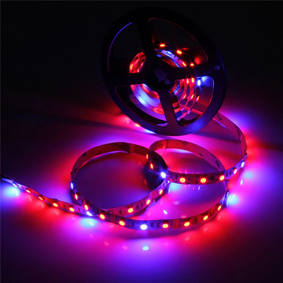 LED Plant Light 1M 2M 3M 4M 5M DC12V SMD 5050 Flexible LED Grow Strip Light for Aquarium Greenhouse Hydroponics Plant Vegetable