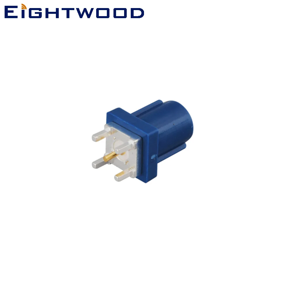 

Eightwood 5PCS Fakra "C"Plug Male PCB Mount Straight RF Coaxial Connector Adapter for GPS Telematics or Navigation