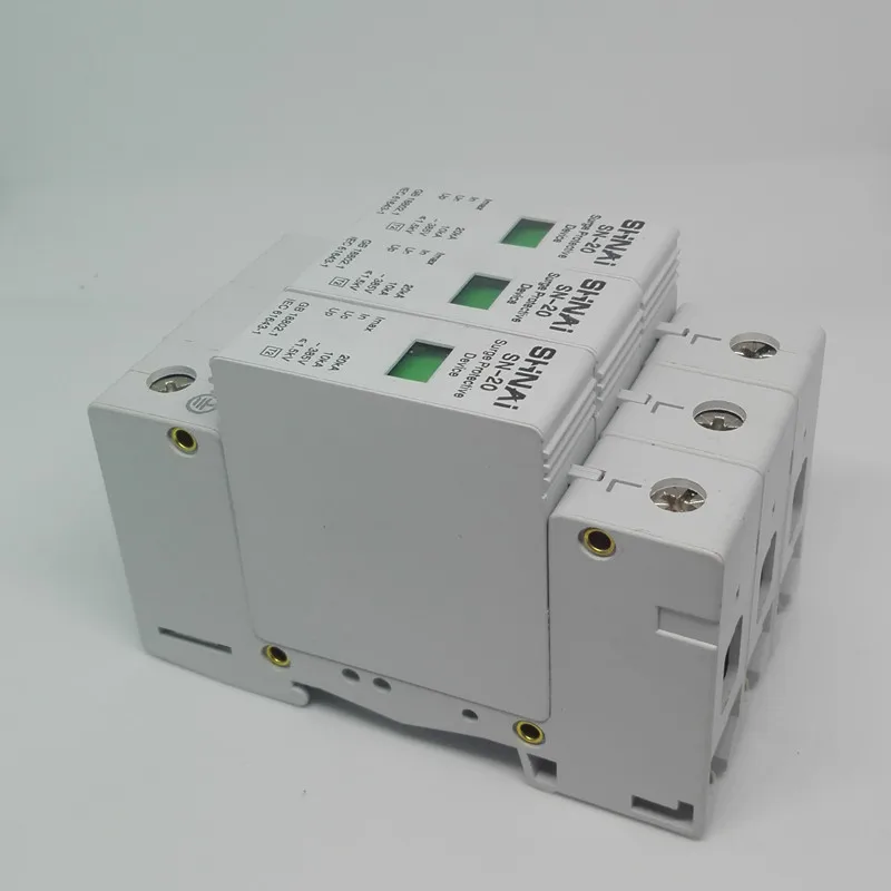 SPD 10KA-20KA 3P surge arrester protection device electric surge protector D ~385V AC