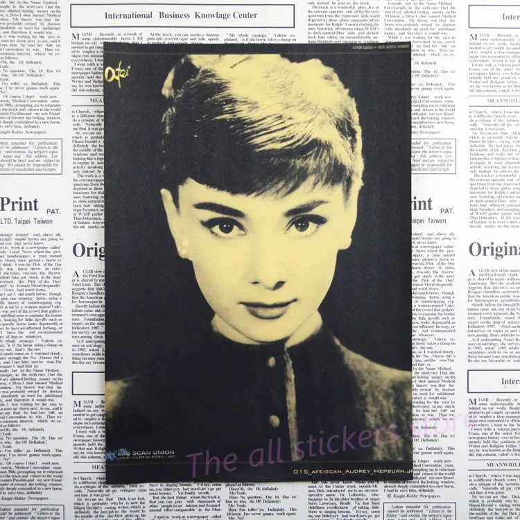 Audrey Hepburn part 2 Vintage Retro Matte Kraft Paper Antique Poster Wall Sticker Home Decora/1024