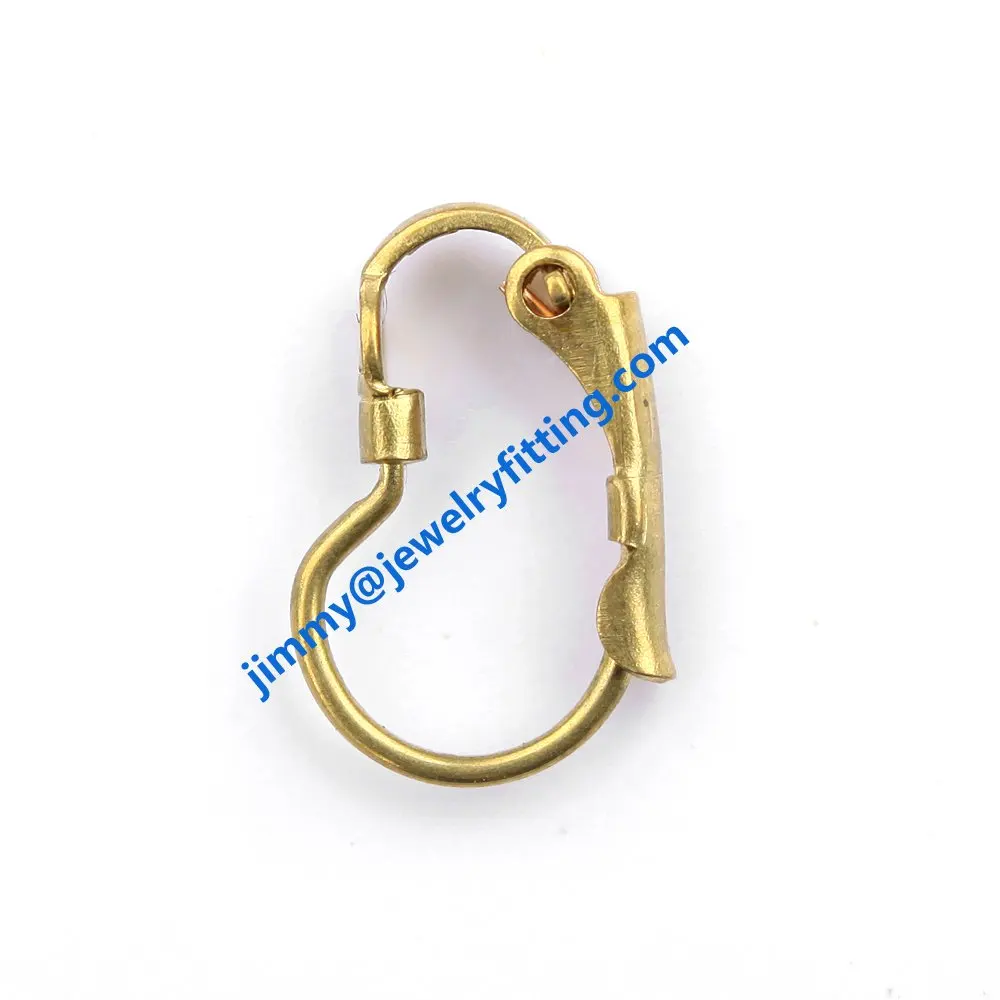 Earring findings brass lever back earring clip Screw back earrings clip  fashion jewelry findings B shape