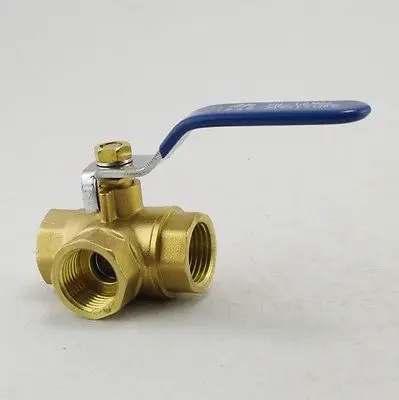 DN8/DN10/DN15/DN20/DN25/DN32/DN40/DN50 Female Full Ports Brass Ball Valve T-type Three Way Connection x1