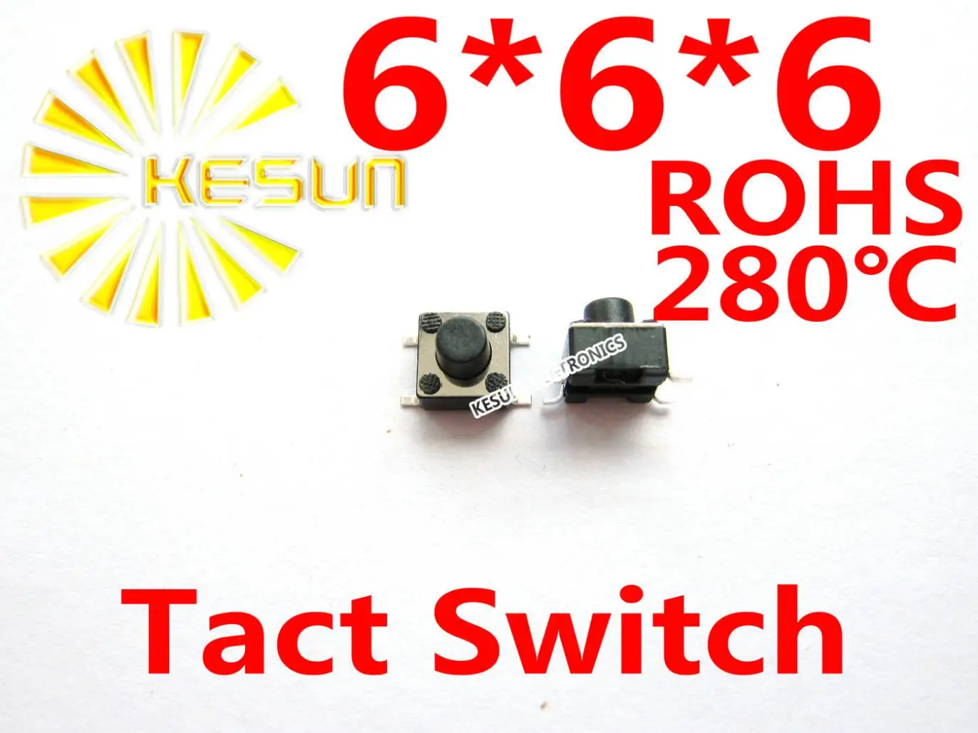 FREE SHIPPING 1000PCS  SMD 6X6X6MM Tactile Tact Push Button Micro Switch Momentary ROHS