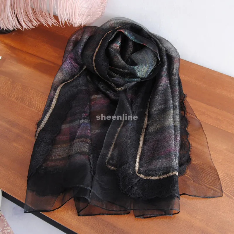 18 Colors High Quality Embroidery Silk Scarf  Autumn Winter All-match Long Scarf Warm Wrap Ethnic Pashmina