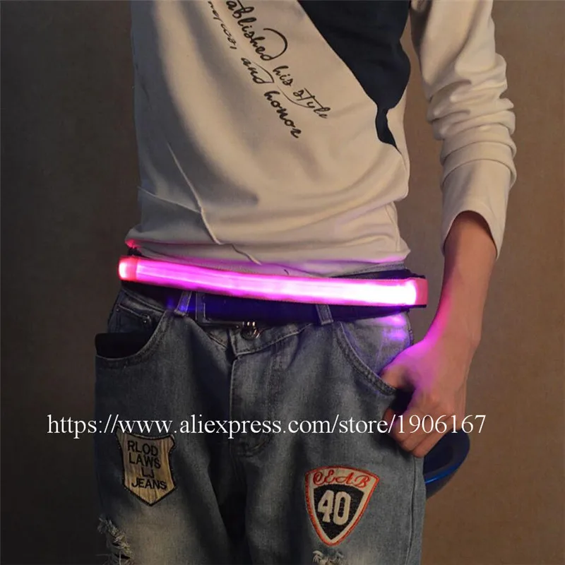 New Design Led Colorful Belt Stage Wear Event Party Supplies Led Party Belt Led Bicycle Jogger Runway Girdle Gift