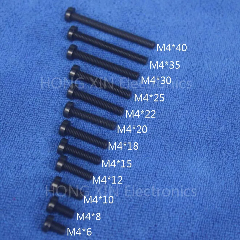 M4*35 Black 35mm 1pcs Round Head nylon Screw plastic bolts brand new RoHS compliant Fasteners Assortment PC/board DIY