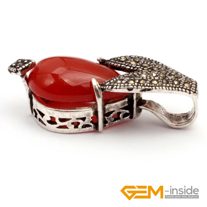 Red Agat e Antique Tibetan Silver Ring Earrings Pendant Jewelry Sets For Party For Women Gift