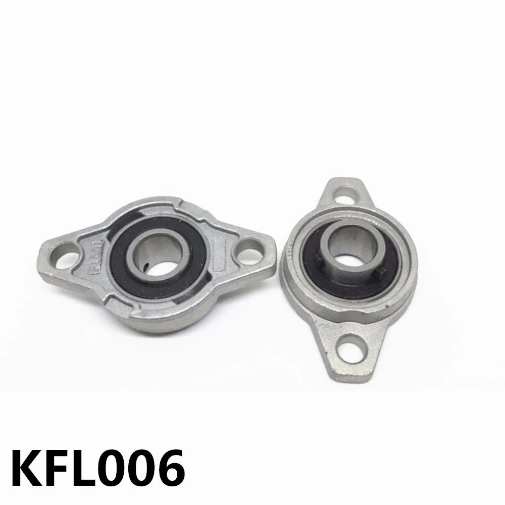 2Pcs KFL006 Zinc Alloy Pillow Block Bearing Mounted Support 30mm Bore Diameter Rhombic Flange Bearing