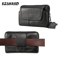 SZLHRSD New Fashion Men Genuine Leather Waist Bag Cell / Mobile Phone Case for Nomu S10/S10 Pro/ S20/S30 mini /Maze Alpha X