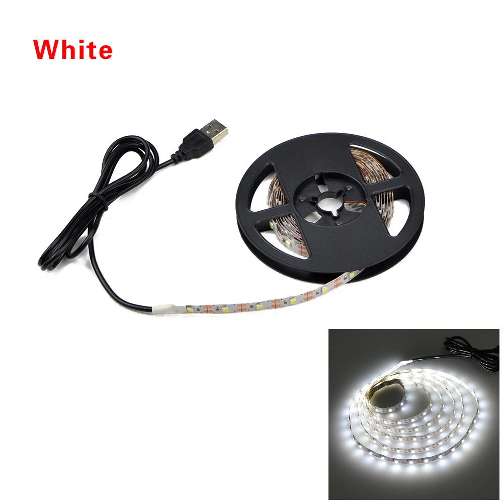 

New DC 5V USB LED Strip Lights Flexible LED lamp Tape Ribbon 2835SMD 0.5-5M TV Desktop Decor Tape Screen Background Bias Light