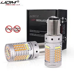 iJDM No Hyper Flash 21W 1157 LED Canbus P21/5W BAY15d LED Switchback White/Amber LED Bulbs For Daytime Running/Turn Signal Light