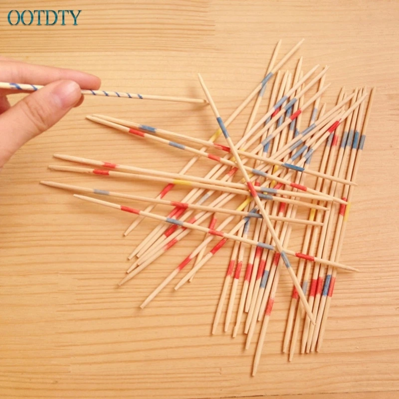 1 ชุดแบบดั้งเดิม Mikado ไม้ Pick Up Sticks ชุดแบบดั้งเดิมเกมกล่องของเล่น #330