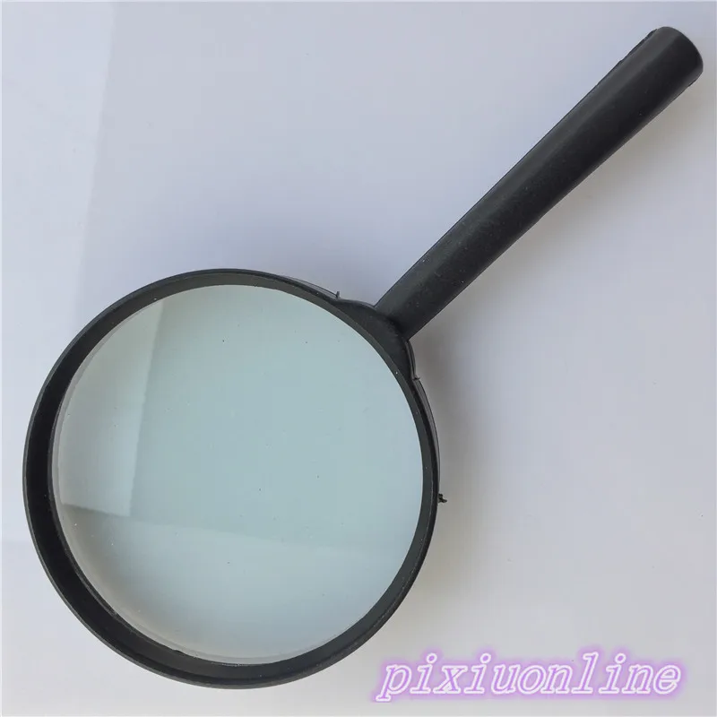 Plastic Handle Magnifier Lens Diameter 65mm 75mm for Reading and Experiment DIY Hand Making