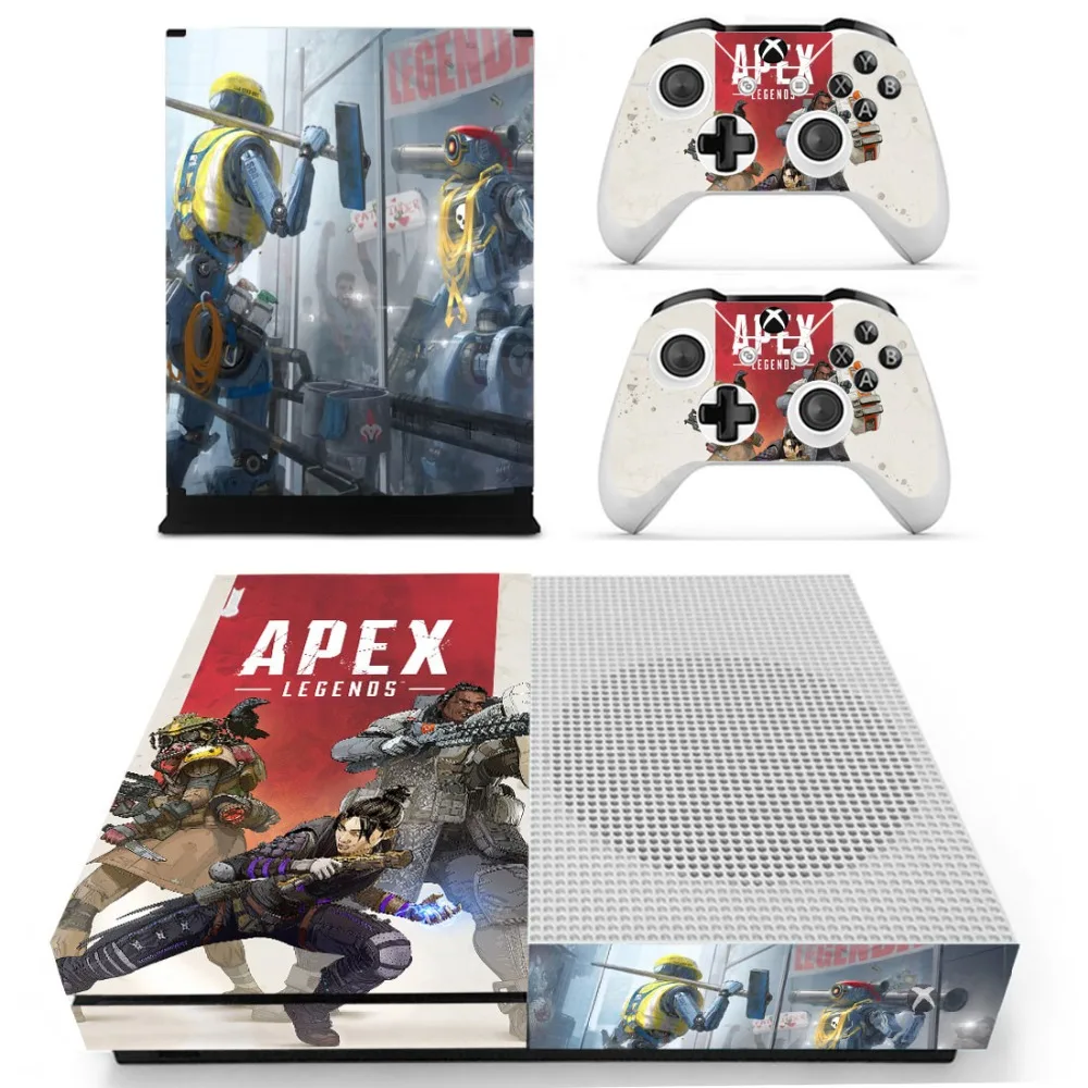 Jogo apex legends adesivo de pele decalque para microsoft xbox um s console e 2 controladores para xbox um fino adesivo de pele