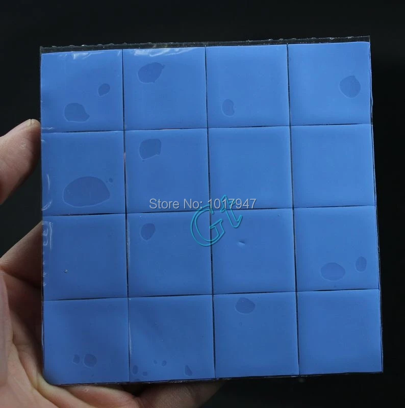 

160 Pieces LOT Blue 25x25x1mm PC VGA Chipset Silicone Conductive Thermal Pad