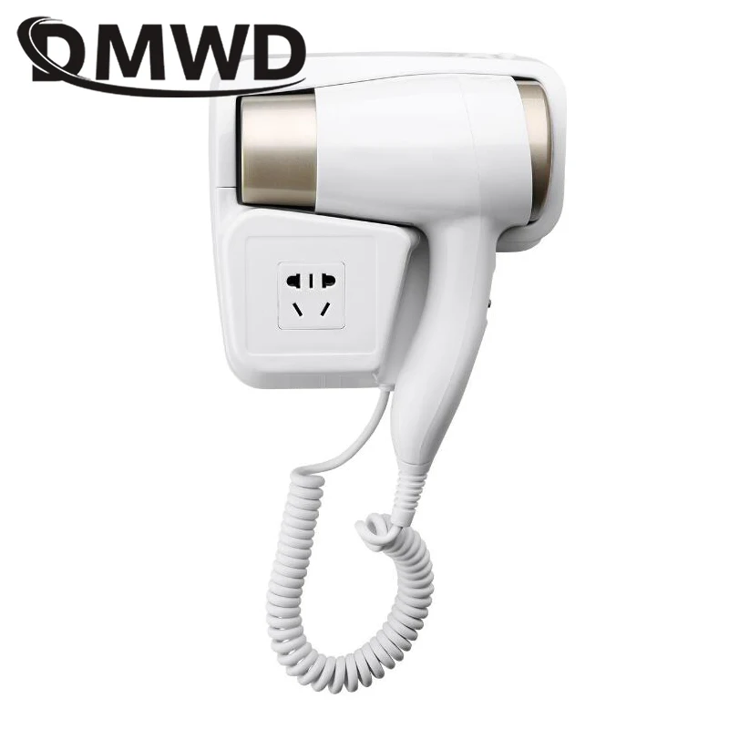 

DMWD Hot/Cold Wind Blow Hair Dryer Electric Wall Mount Hairdryers Hotel Bathroom Dry Skin Hanging Brush Air Blower With Stocket