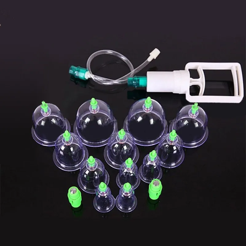 12 Cups Vacuum Cupping Massage  Acupuncture Chinese Vacuum Cupping Suction Therapy Massage Device