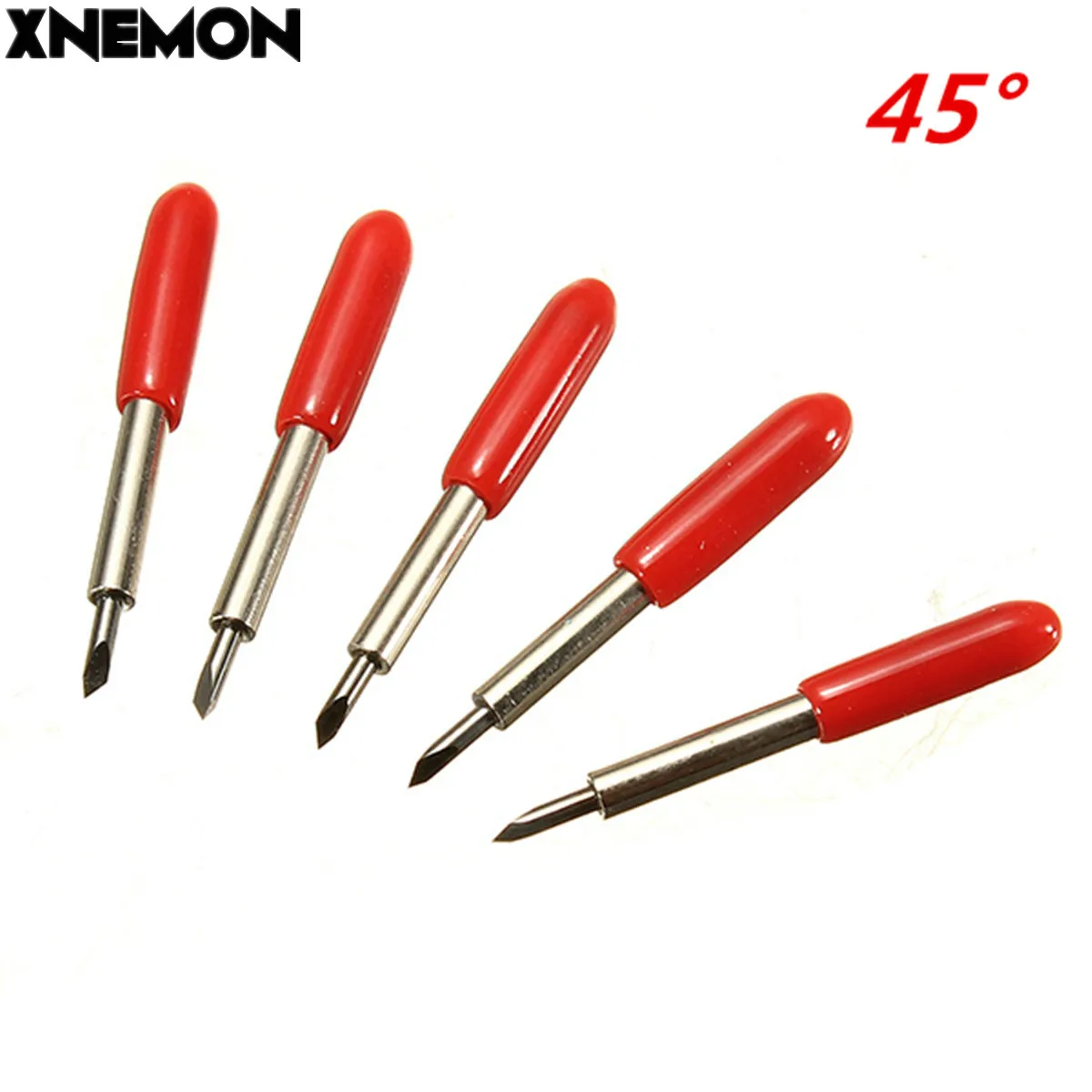 XNEMON 5 X 45 Degrees Vinyl Cutter Blades Cutting Plotter for Roland Cutter Rabbit Refine In Box