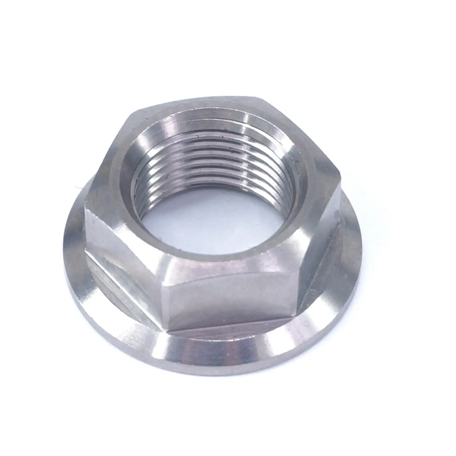 

M18x1.5mm Ti GR5 Titanium Flange Hex Nut For Motorcycle Centre Shaft