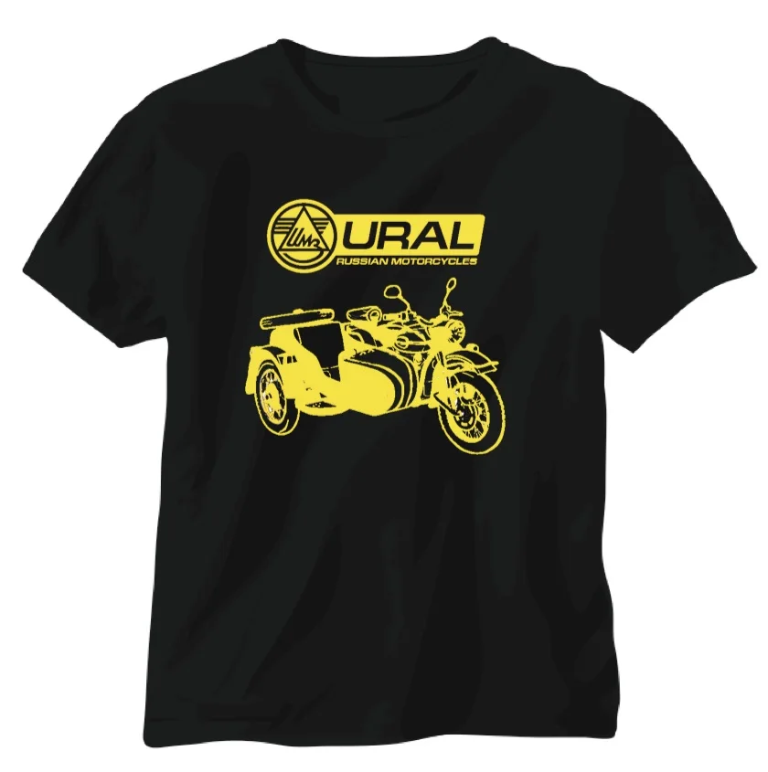 Ural Russian Sidecar Vintage Military Motorcycle Motorbike Top Quality Men\'S Short Sleeve Creative Design Printed Funny T Shirt