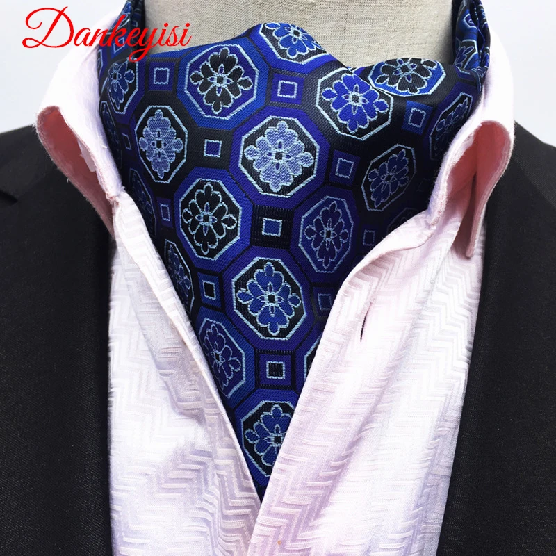 

DANKEYISI High Quality Fashion Luxury Silk Printing Men Scarf Polka Dot Scarves Suit England Jacquard Man Business Scarf