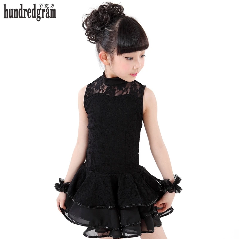 High quality children's ballroom stage clothing girls Latin dance skirts Lotus Leaf Skirt Girls Tutu dress perfoming costumes