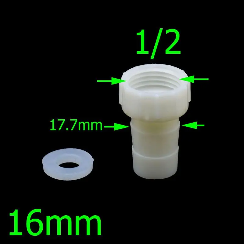 Female 1/2 to 4mm 6mm 8mm 10mm 12mm 14mm 16mm 20mm 25mm hose connector 1/4 3/8 1/2 hose barbed adapter 2PCS