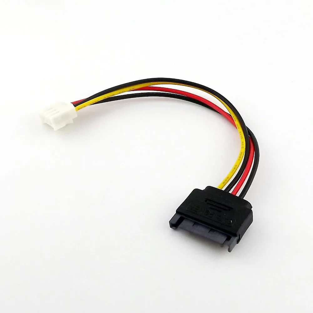 1x SATA 15Pin Male to Small 4 Pin Floppy FDD Female Power Transfer Adapter Connctor Cable 20cm