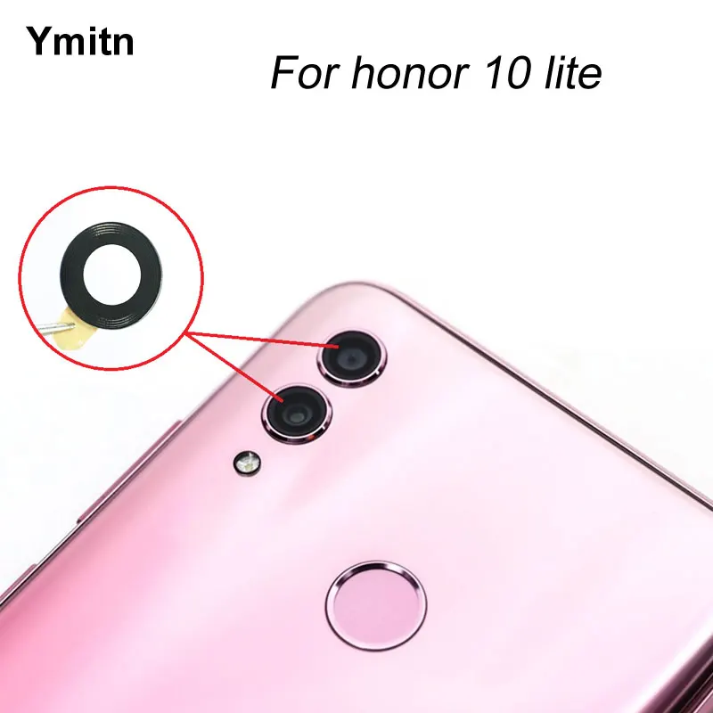 2Pcs New Ymitn  housing back rear camera glass lens with adhesive for Huawei honor 10 lite