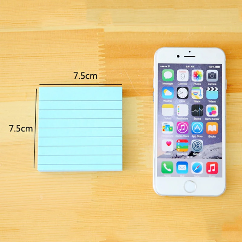Square Soild Candy Color Sticky Notes Memo Pad 80 Pages Sticker Bookmark Paper Writing School Office Stationery
