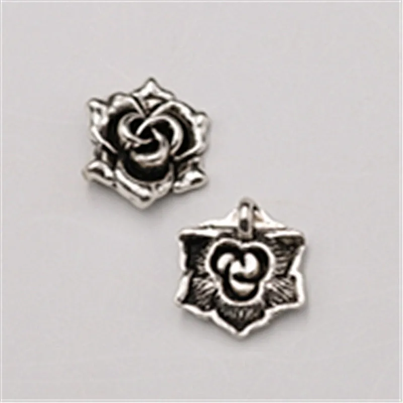 10pcs Silver-Plated Flower Stamens Alloy Pendants DIY Charms Jewelry Craft Alloy Metal  Accessories A426