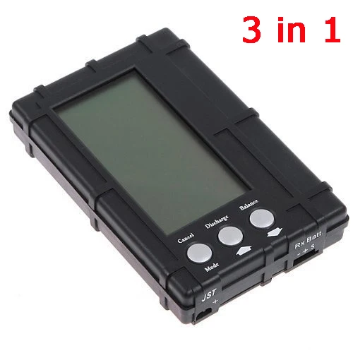 EBOYU RC 3 in 1 LCD 2s-6s Li-Po Li-Fe Battery Voltage Meter Balancer Discharger