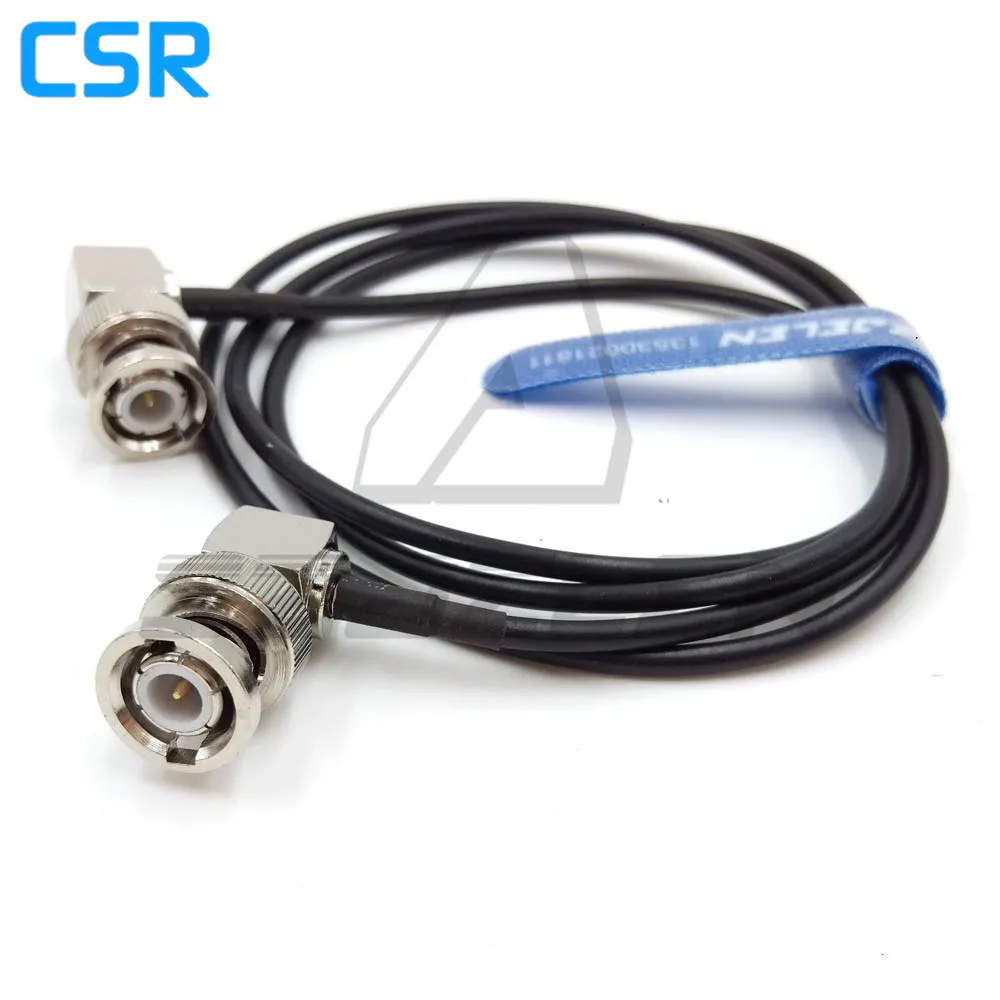 BNC plug to BNC plugs elbow, SDI pigtail. Camera RF coaxial cable, Very soft 50 ohm camera video signal SDI transmission line