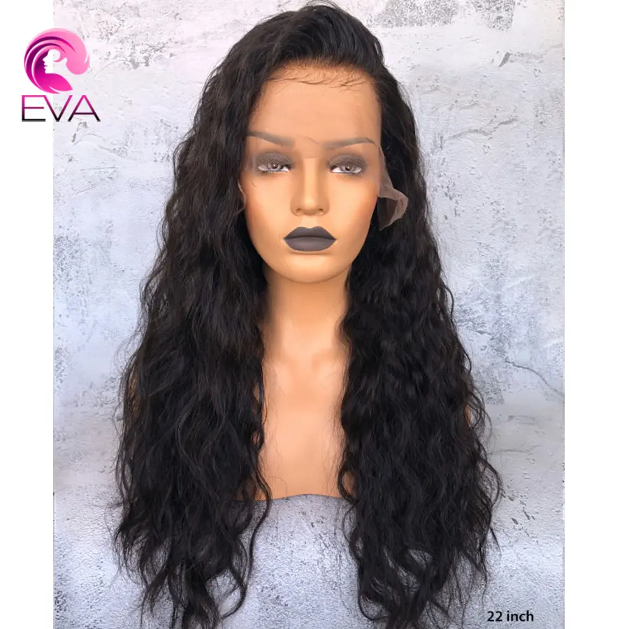 Perruque lace front wig Remy brésiliennes 13x6-EVA, Perruque frontale à dentelle de cheveux de bébé, perruque pour femmes noires de cheveux pre-plucked avec nœuds décolorés