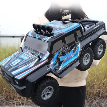 [Funny] 4CH 2.4GHz 6X6 RC stunt car remote control racing car light six-wheel drive SUV electric vehicle beach car toy kids gift