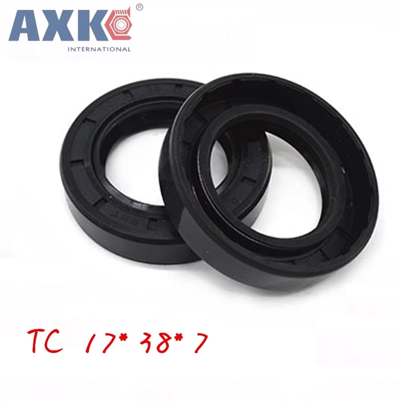 

Shaft Oil Seal TC-17*38*7 Rubber Covered Double Lip With Garter Spring/Size:17mm*38mm*7mm/20pcs