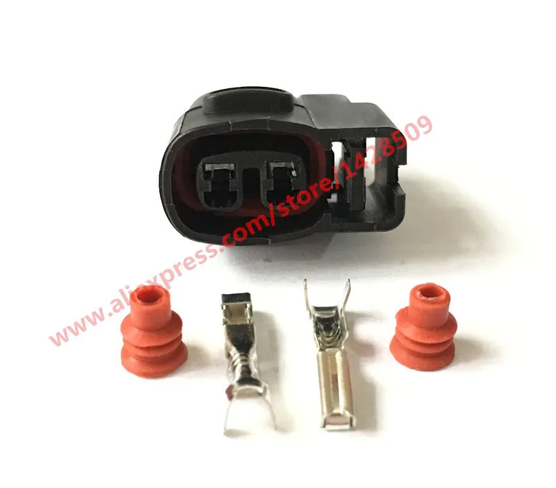 20 Sets MG640605 2 Pin 2.0mm Female For Kia Ignition Coil Connector CVVT Fuel Injector Connector Wiring Harness Auto Plugs