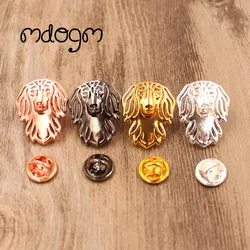 Mdogm Dachshund Dog Animal Brooches And Pins Suit Cute Funny Metal Small Father Collar Badges Gift For Male Men B045