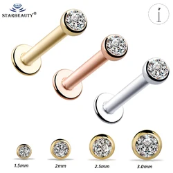 1Pc 1.5-3mmx6/8mm Tragus Bars Earrings Ring Stud Piercing Surgical Steel Labret piercing Cartilage Tragus Pircing Body Jewelry