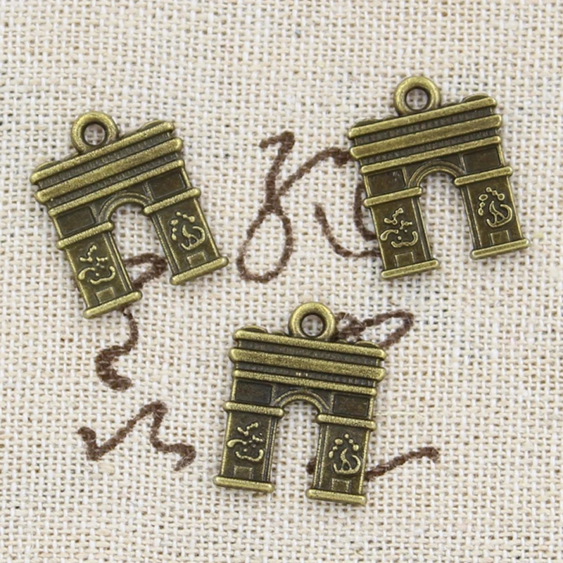 20pcs Charms Triumphal Arch 14x18mm Antique Bronze Silver Color Pendants Making DIY Handmade Tibetan Bronze Silver Color Jewelry