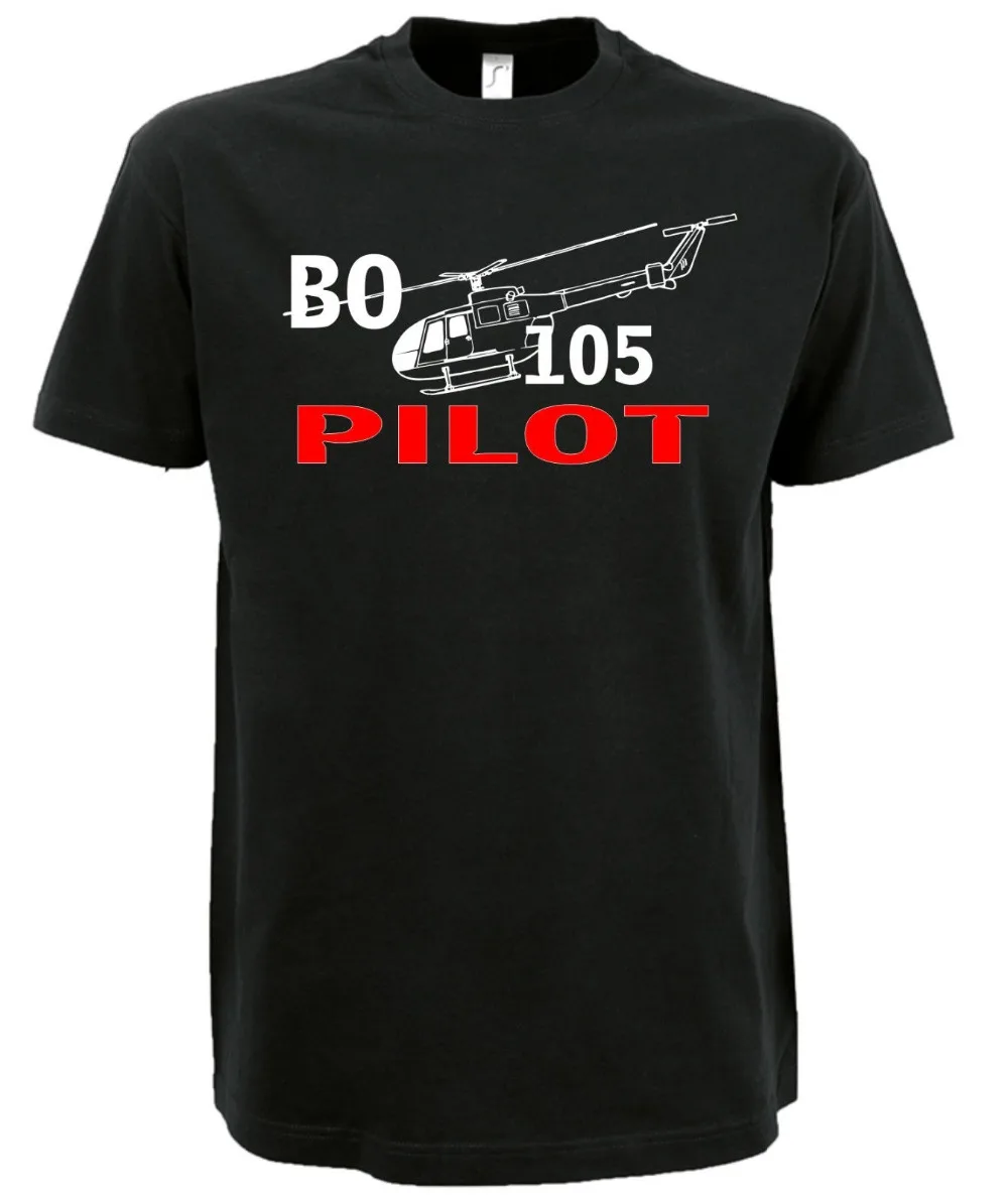 Bo 105 T-Shirt Helicopter T-Shirt Bo-105 Pilo Tbrand T-Shirt Men 2019 Fashion Unique Cotton Short Sleeves O-Neck Army T Shirt