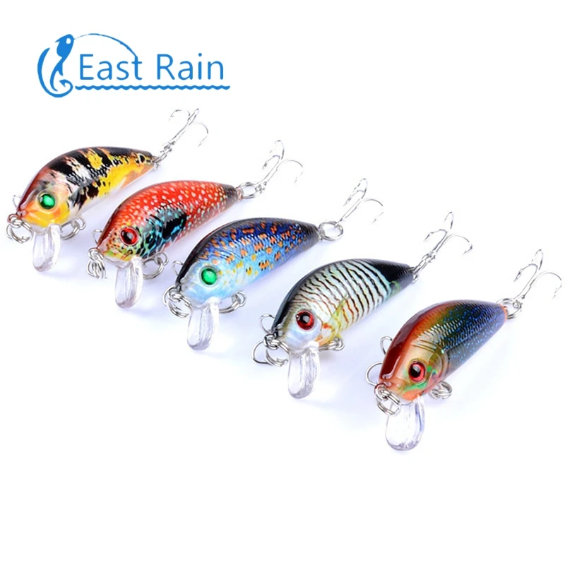 East Rain 5cm 3.8g Painted Suspension Bait for Freshwater Saltwater Fishing Lure SP Minnow Artificial Hard Bait