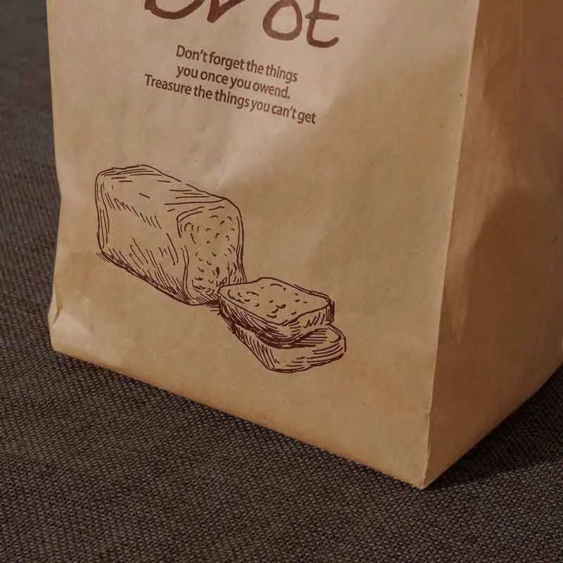 20Pcs kraft bag window paper Donut Leisure Food Bread paper Food Packaging Cake Leisure Toast DIY Baking Bakery Bread Bag