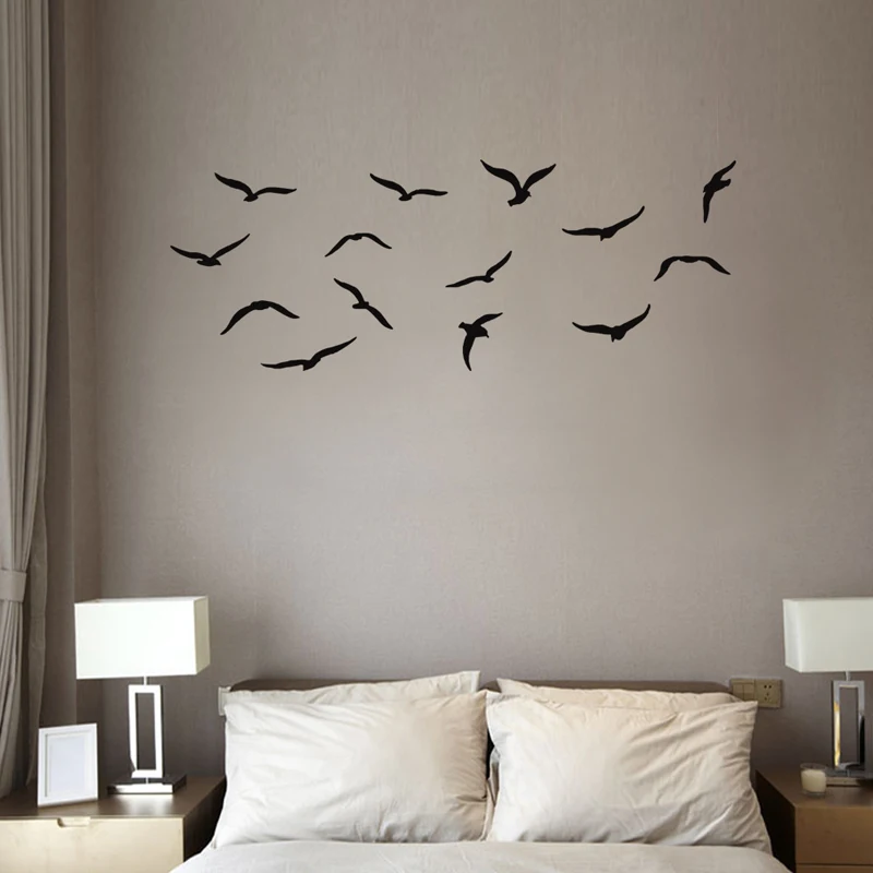 Creative Seabird Wall Sticker Home Decor Living Room Background Decorative Decals Waterproof Simple Style Combination Wallpaper