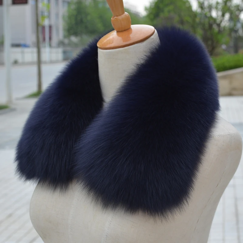 

2024 winter new wild fur scarf women's real fox fur collar square collar unisex square collar Headbands Luxury Neck Warmer