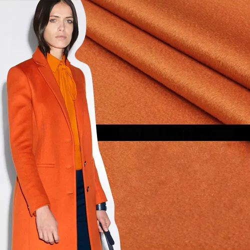 Autumn and winter orange cashmere fabric fashion wool fabric coat wool cashmere fabric wholesale high quality cashmere cloth