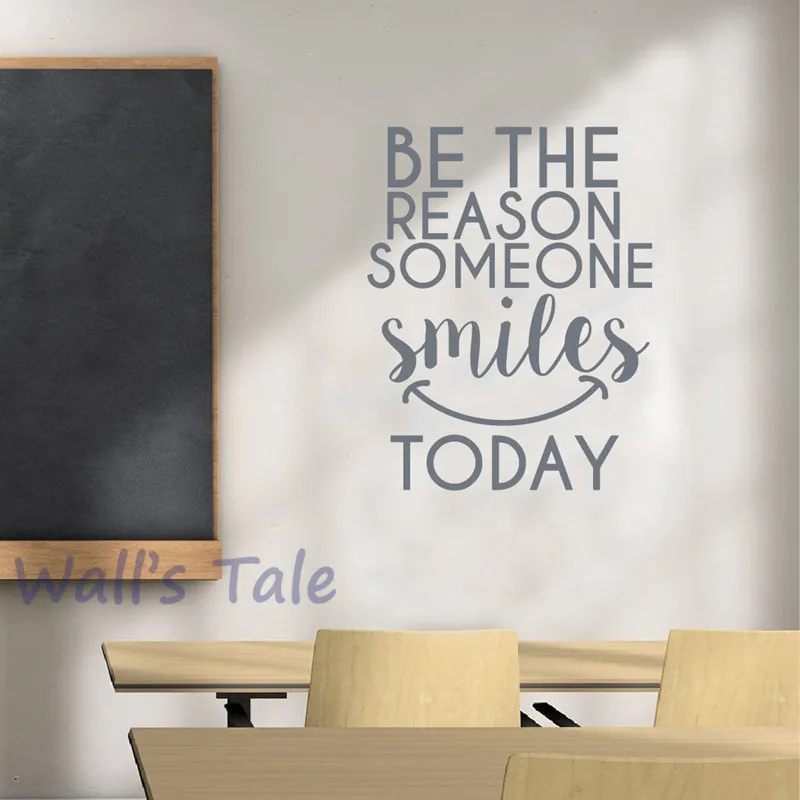 Be The Reason Someone Smiles Today Wall Art Decal Educational Teacher Vinyl Sticker School Classroom Wall Mural Art Decals Decor