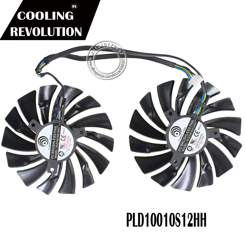 Free Shipping NEW 2pcs/lot PLD10010S12HH 4PIN 94mm DC12V 0.4A for MSI GTX960 GTX950 R9 380 390/390X GAMING Graphics card fan