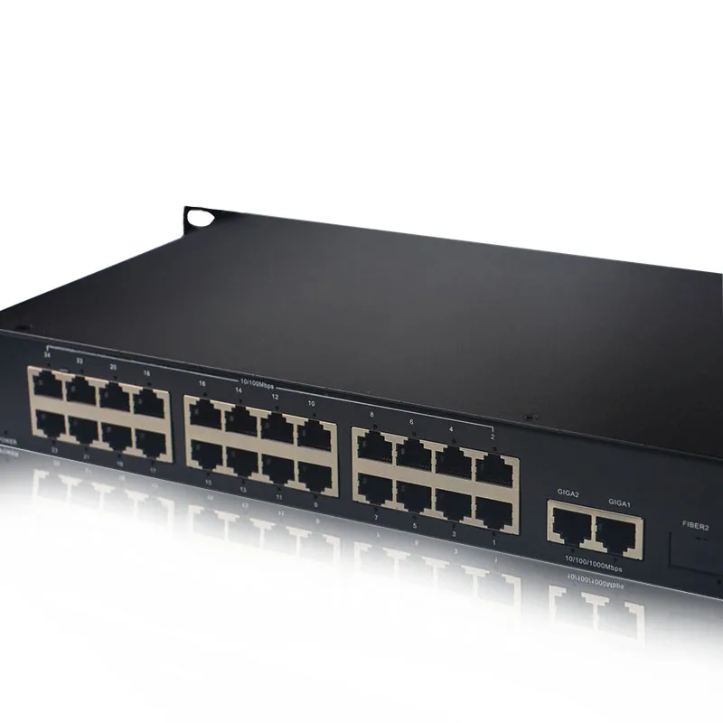 

High quality 24 Ports 10/100M and 2-100/1000M uplink IEEE802.3af PoE Switch For CCTV Network POE IP Cameras NVR wireless AP